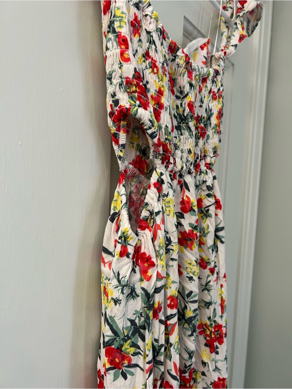 Lulu's White Floral Off-Shoulder Maxi Dress - Picture 7 of 8